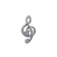 18K白金獨特音符嵌鑲鑽石吊墜